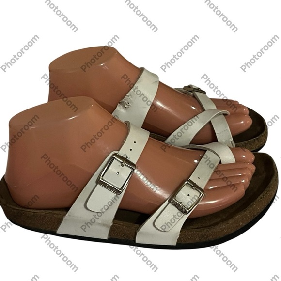 Birkenstock Mayari White Imperfection Sandals Sz 37 - Picture 1 of 14